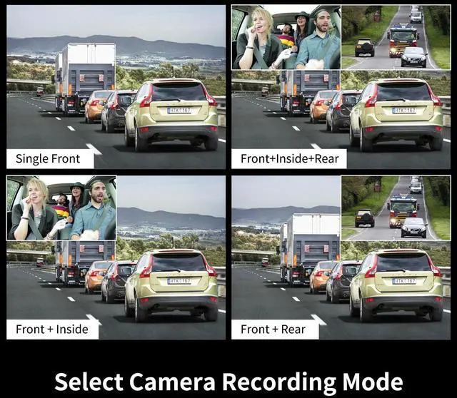 Alt view image 2 of 5 - 2025 Dash Cam, 3 Channel Dash Cam Front and Rear Inside, Interior Car Camera,2.5K/1440P Single Front Dash Camera,IR Night Vision, G-Sensor, Free 32G SD Card, Parking Monitor 1S Recording