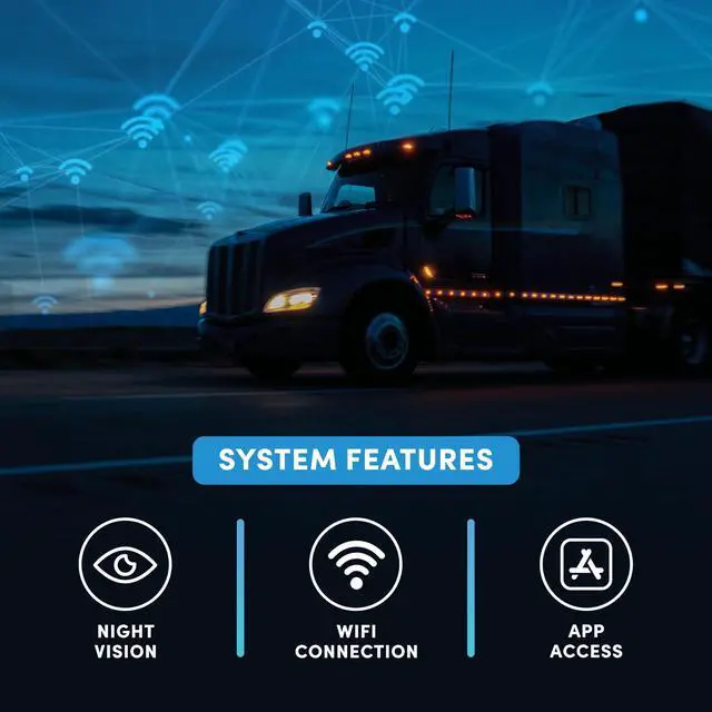 Alt view image 5 of 5 - FalconEye EagleEye 2nd Gen Triple Dash Cam System: 2K Front Car Camera, 2 1080P Rear Cameras, 4 LCD Screen, 128GB & Hardwire Kit - Built-in GPS & WiFi, Night Vision, Loop Recording & G-Sensor