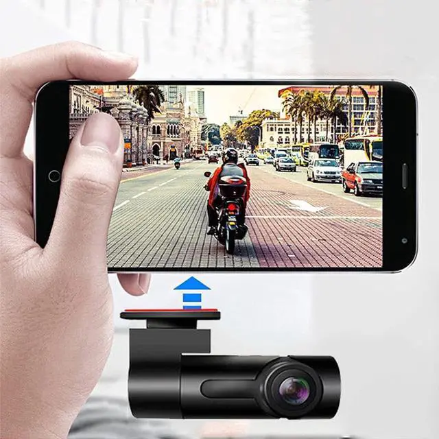 Alt view image 2 of 4 - Black Rear Dash Cam Night Vision Dash Camera 126GB with Wifi Mini Dash Camera for Cars Fhd 1080p Wide View Rear Camera 160