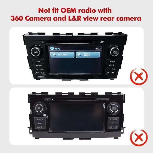 Alt view image 2 of 5 - 9 Inch IPS Touchscreen Android 13 Car Stereo for Nissan Altima 2014-2018 with Wireless CarPlay & Android Auto 4+64GB Car Radio, Support GPS, WiFi 6, Bluetooth,5.4, FM, Backup Camera, SWC, USB