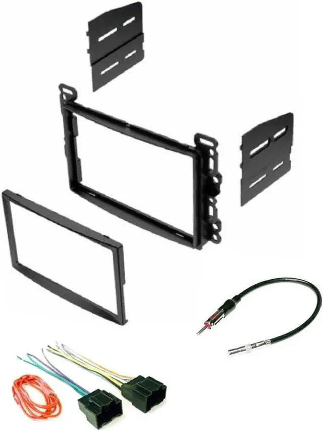 Main image of Double Din Car Stereo Install Dash Kit, Wire, and AM/FM Radio Reception Antenna Adapter -Made for Chevrolet: 2007-2010 Cobalt, 2006-2011 HHR, 2008-2012 Malibu + More -No Factory External Amp Vehicles