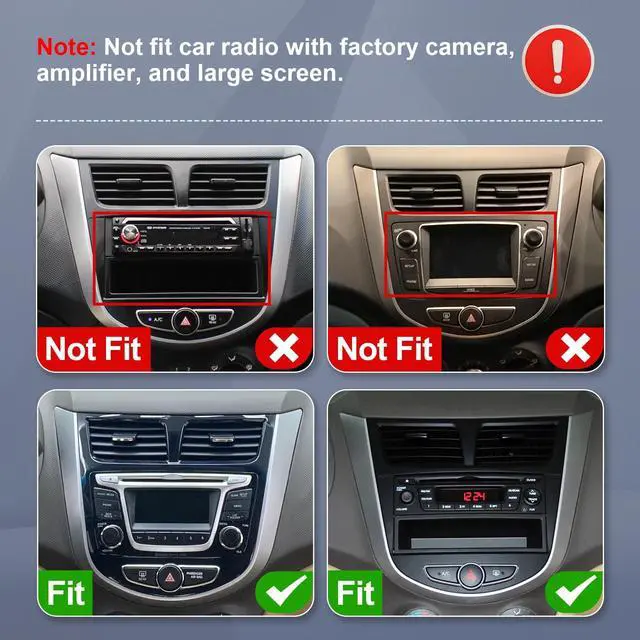 Alt view image 2 of 5 - 4Core+64GB 9 Inch IPS Touchscreen Android 14 Car Stereo for Hyundai Accent Verna Solaris 2010-2016 with Wireless CarPlay & Android Auto Car Radio, Support WiFi 6, Bluetooth,5.4, Backup Camera,