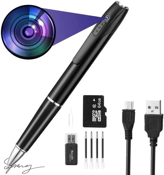 Main image of 3D-PAS 1080P HD Spy Camera, 64GB Mini Body Cam, Hidden Cameras, Mini Camera, Rechargeable Small Pocket Cam, Suitable for Feetings, Classrooms, Business Negotiations