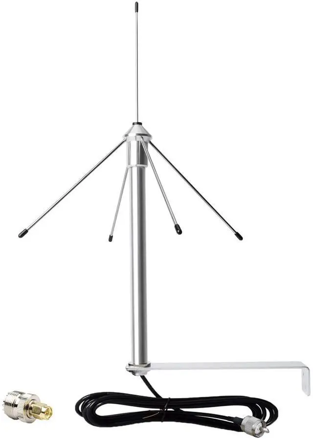 Main image of UHF GMRS Mobile Radio Antenna, 433mhz Garage Opener Antenna for Garage Door/Two Way Mobile Ham Radio, Access Control System, with 16.4 ft RG58 coaxial Cable UHF Male& SMA Male Adapter