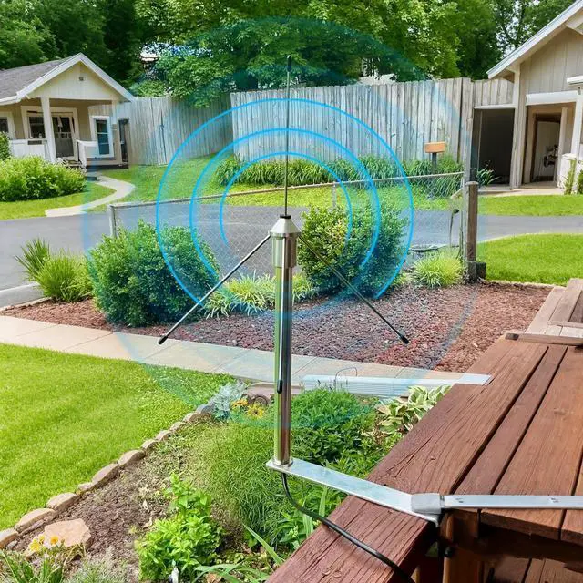 Alt view image 5 of 5 - UHF GMRS Mobile Radio Antenna, 433mhz Garage Opener Antenna for Garage Door/Two Way Mobile Ham Radio, Access Control System, with 16.4 ft RG58 coaxial Cable UHF Male& SMA Male Adapter