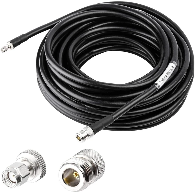 Main image of RAIGEN-400 Low-Loss 50 Ohm Coax Cable for Meshtastic, LoRaWAN, Helium & Ham RF Antenna Extension Cable for LoRa, ADS-B, GPS, WiFi, 4G/5G/LTE (Not for TV) (50ft)