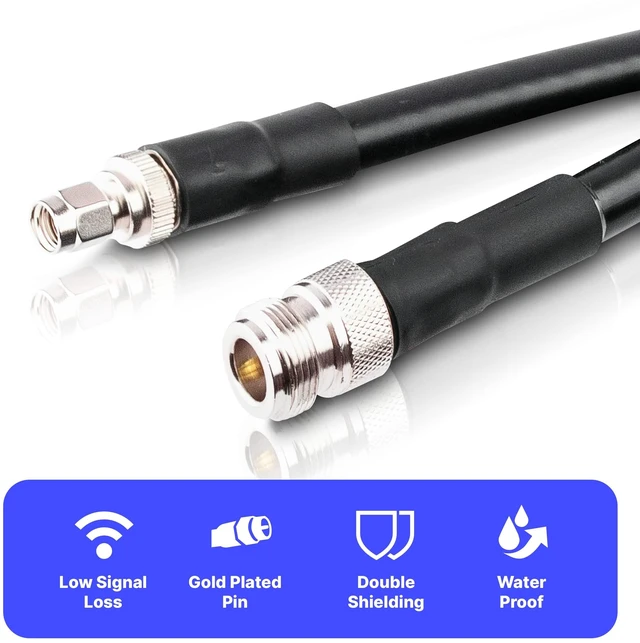 Alt view image 4 of 5 - RAIGEN-400 Low-Loss 50 Ohm Coax Cable for Meshtastic, LoRaWAN, Helium & Ham RF Antenna Extension Cable for LoRa, ADS-B, GPS, WiFi, 4G/5G/LTE (Not for TV) (50ft)