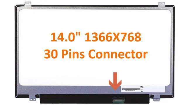 Alt view image 3 of 5 - FULLCOM New Replacement Screen (Non Touch) 14.0 Inch (with Brackets) B140XTN02.D HD 1366x768 30 Pin Glossy for Lenovo PN 5D10H13021 for Laptop/Display/Screen/LCD Application