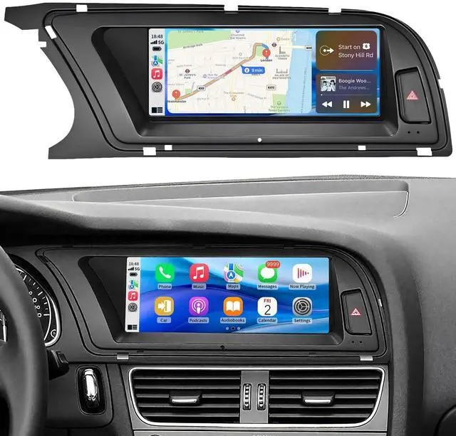 Main image of BARGGN 8.9 Inch Wireless CarPlay/Android Auto Touchscreen for Audi A4 (2009-2015) with 2GMMI, Car Radio Receiver, Multimedia, Bluetooth, Car Stereo, Navigation