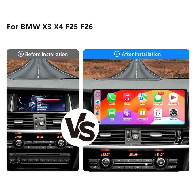Alt view image 3 of 5 - Ultra Narrow 12.3 Inch 1920 * 720 Car Stereo for BMW X3 F25 2010-2013 CIC Carplay Android Auto Radio Multimedia Audio Upgrade Touch Screen Bluetooth (Linux CIC System)