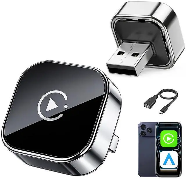 Main image of Wireless CarPlay & Android Auto Adapter for Cars, Converts Wired CarPlay to Wireless, Fast Auto Connect, Plug and Play, Stable Bluetooth WiFi Connection for iPhone and Android