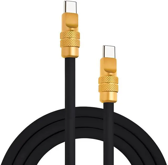 Main image of chubbycable Chubby 2.0 Anodized Version 240W USB C Cable Reflective Shine Fast Charging Cable Charger Cord Compatible with iPhone 17-15 Series, Black+Desert Titanium,Type-C to Type-C, 9.8FT