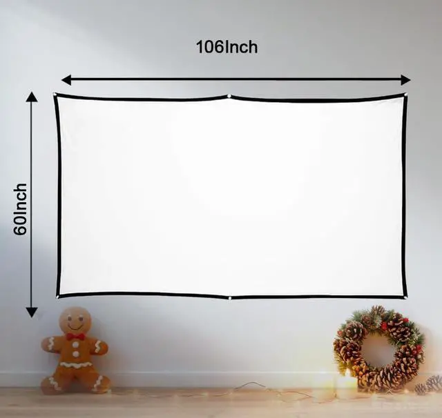 Alt view image 5 of 5 - Holographic Rear Projection Screen 120 Inch for Halloween, Window Projector Screen Portable Foldable with Mounting Kit, Double Sided Hologram Illusion Video Projector Screen for Indoor Outdoor Use