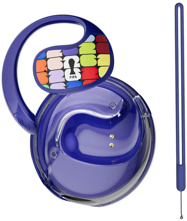 Main image of Covbozk FIFA World 2026 Cup Licensed Open Ear Bluetooth 6.0 Earbuds, 165 Languages Two-Way Translation, No Subscription, IPX5 Waterproof, 20H Playtime for Travel Sports (Blue)