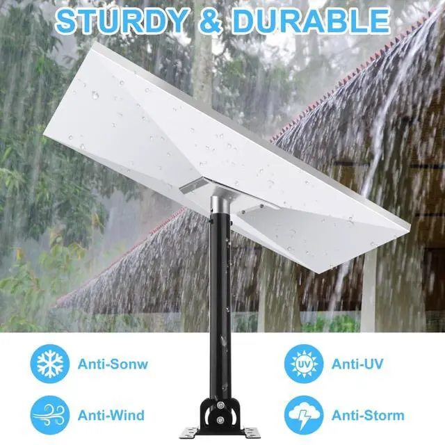 Alt view image 4 of 5 - Sactulaz Starlink Gen 3 Mounting Kit - 180 Adjustable Heavy Duty Steel Pivot Mount for Roof/Wall/Pole, Compatible with V3 Standard Satellite Dish, Includes 18" Pole & Pipe Adapter & Accessories