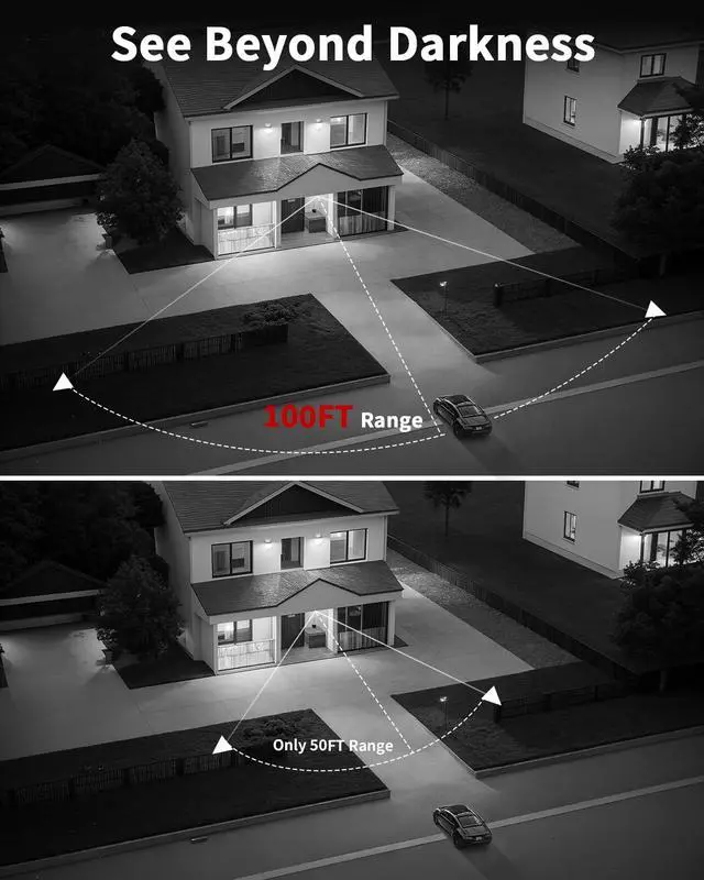 Alt view image 4 of 5 - OHWOAI Extend Camera for Outdoor CCTV Security Camera System with 130Wide Angle-Lens,8.0MP IP Black Wired Security Cameras,Home Surveillance Video Equipment