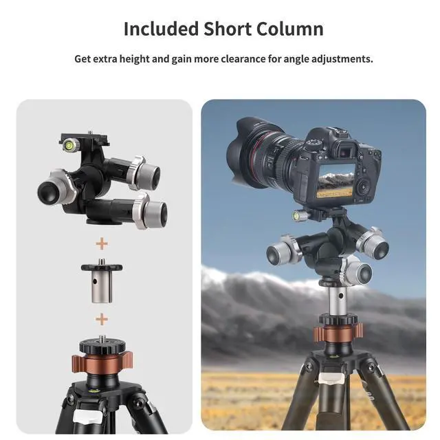 Alt view image 5 of 5 - Cayer HD3 Geared Tripod Head Micro Adjust 360 Arca QR Plate