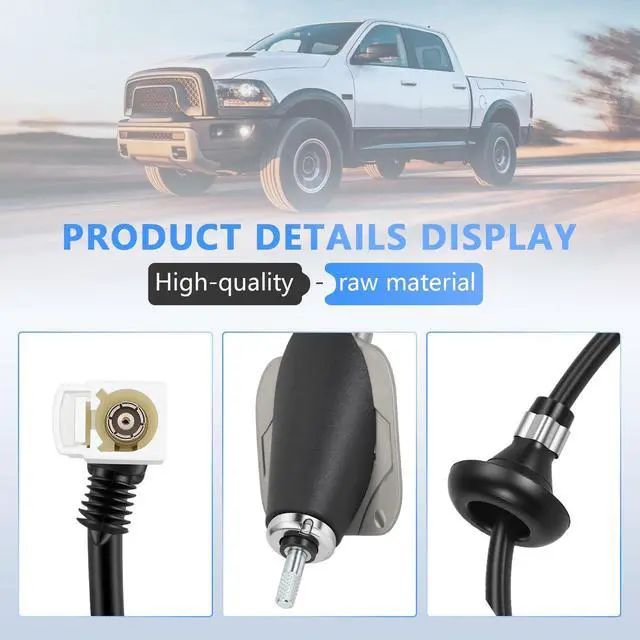 Alt view image 5 of 5 - 926-833 Radio Antenna Base Antenna Cable Assembly with Adapter Mount Compatible with 2009-2021 Ram 1500/1500Classic/2500/3500/4500/5500 OEM 5064394AH, 5064394AG, 5064395AE, 5064395AF