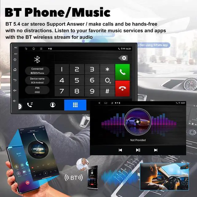 Alt view image 5 of 5 - DVRMEDIA 4+64G Car Radio for Toyota 4Runner 1996-2002, Andriod 15 7'' Touchscreen Stereo with Carplay & Android Auto, GPS Navigation, Bluetooth 5.4, WiFi, FM Radio and 1080P Backup Camera