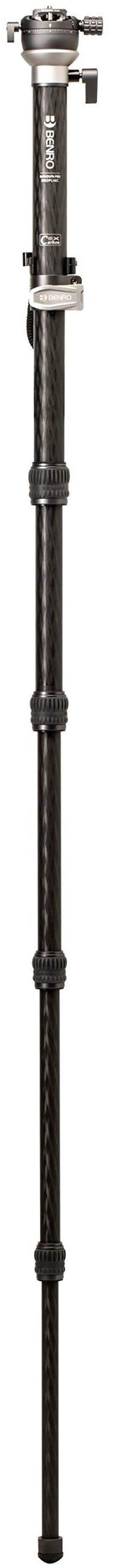 Alt view image 2 of 5 - Benro SupaDupa Carbon Fiber Monopod Lightweight 6-Section Professional Camera & Video Monopod with Leveling Pan Base, Twist Locks, and Reversible Mount for DSLR, Mirrorless & Camcorders (MSDPL46C)