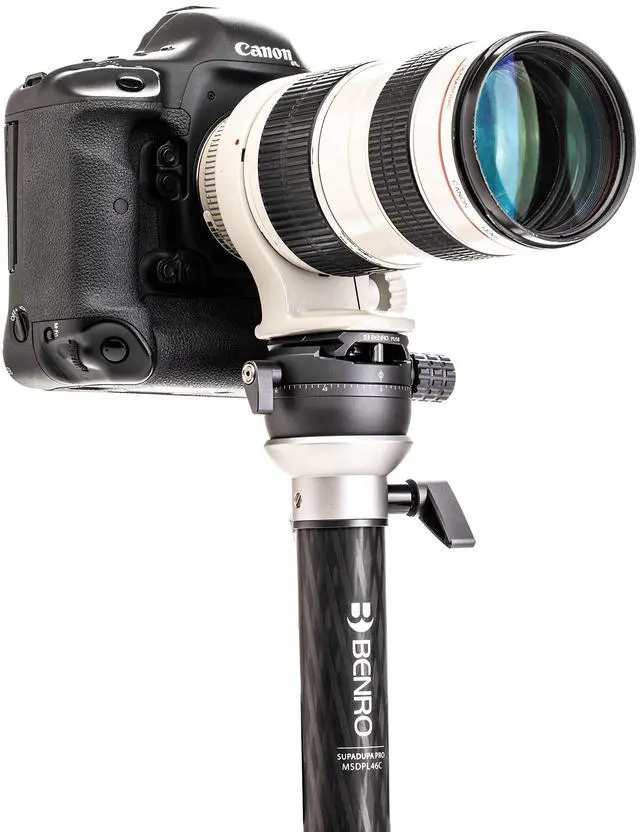 Alt view image 4 of 5 - Benro SupaDupa Carbon Fiber Monopod Lightweight 6-Section Professional Camera & Video Monopod with Leveling Pan Base, Twist Locks, and Reversible Mount for DSLR, Mirrorless & Camcorders (MSDPL46C)