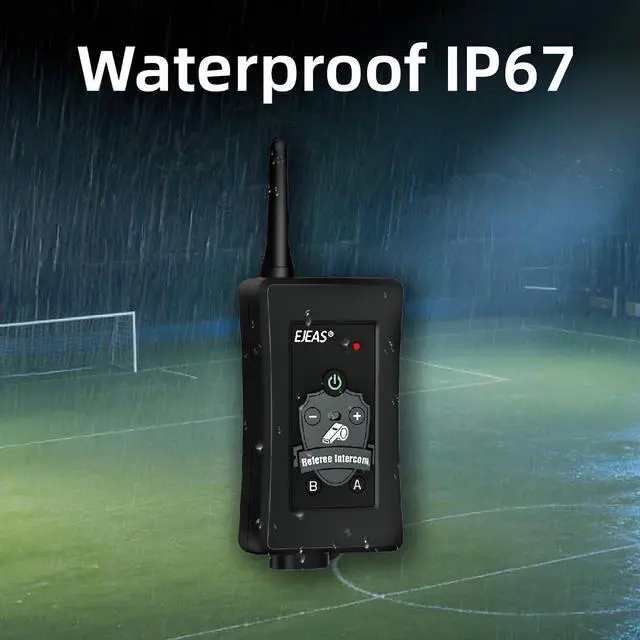 Alt view image 3 of 5 - EJEAS FBIM Professional Football Referee Bluetooth Intercom Headset Communication System with CVC Noise Reduction and Armbag for 4 Referees Intercom (2 Pack)