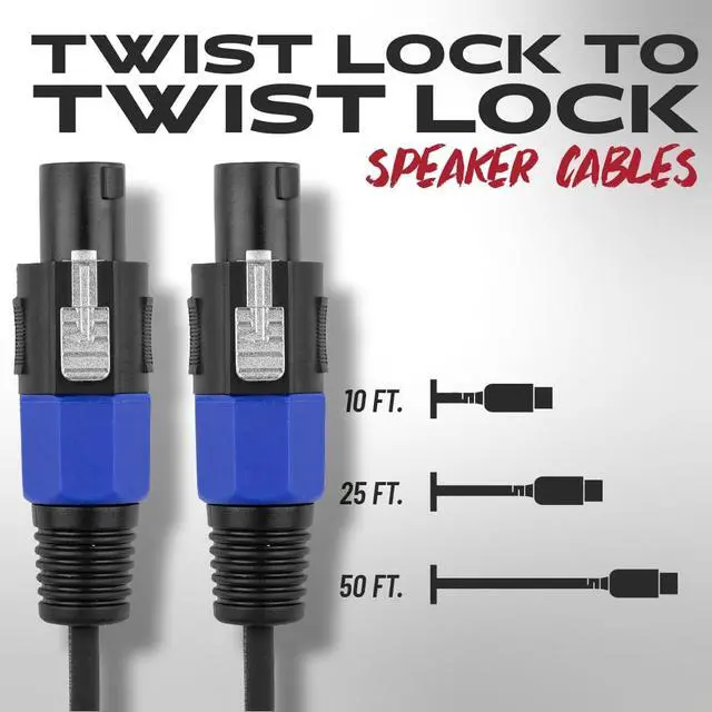 Alt view image 3 of 5 - Cableworks By Gator Cases Backline Series Standard 50 Foot Twist Lock Connector to Twist Lock Connector Speaker Cable, (GCWB-SPK-50-2TL)