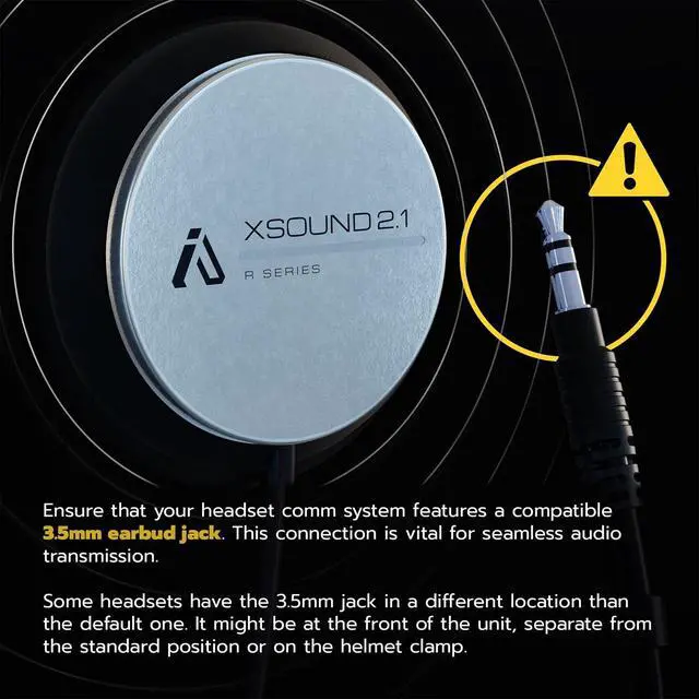 Alt view image 5 of 5 - I A S U S High Performance Helmet Speaker Headphones with a 3.5mm Earbud Audio Jack Compatible with Most Helmet Comm Systems - The XSound 2.1 R fits in Most Ski, Snowboard and Motorcycle Helmets