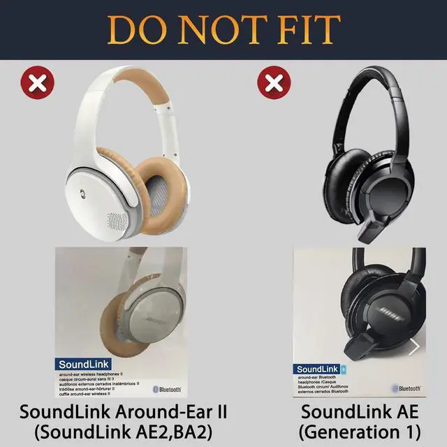 Alt view image 4 of 5 - SOULWIT Replacement Headband Kit for Bose SoundLink On-Ear (OE) Headphones, Headset Head Band Top Cushion Cover Repair Part, Easy DIY Installation - White & Beige