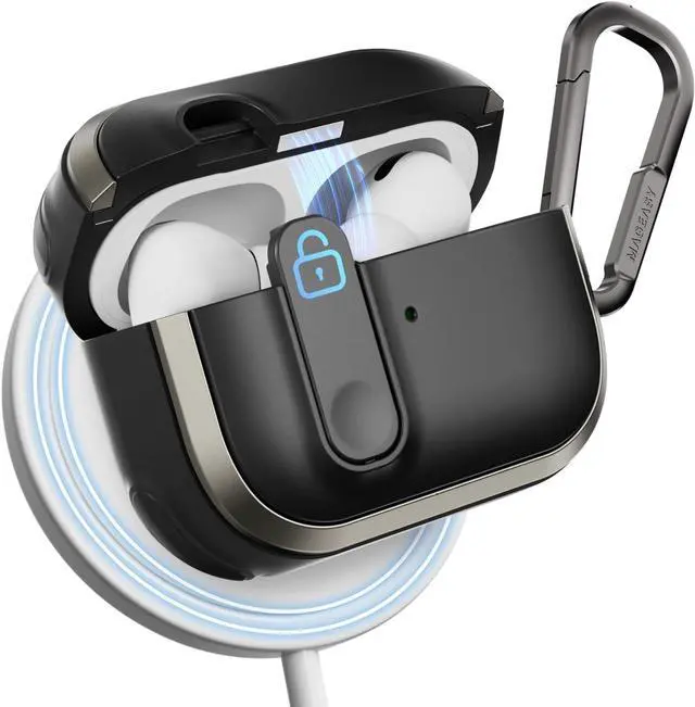 Main image of MAGEASY Odyssey AirPods Pro 2 Case Cover - Rugged AirPods Pro Case with Secure Lock, Carabiner Clip for Shockproof Protection ^^ Apple Watch & MagSafe Charging for AirPod 1 2 Gener