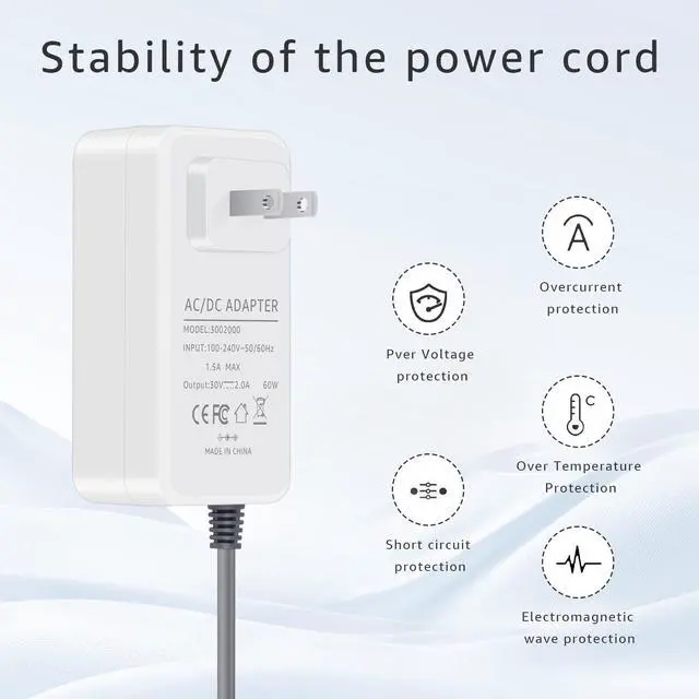 Alt view image 3 of 5 - Replace for 60W Starlink Mini Power Adapter. 4.9FT Power Cord 30V 2A 60W Power Cord Fast Charger Suitable for Starlink Mini Accessories and Satellite Dish(1Pcs)