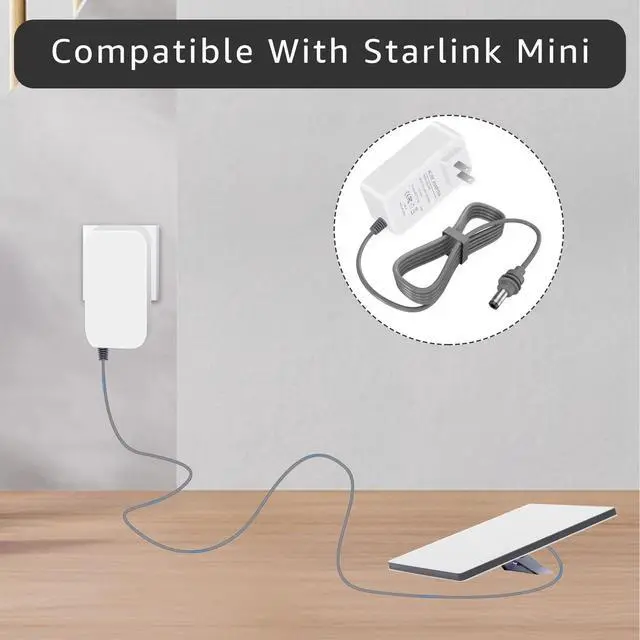 Alt view image 4 of 5 - Replace for 60W Starlink Mini Power Adapter. 4.9FT Power Cord 30V 2A 60W Power Cord Fast Charger Suitable for Starlink Mini Accessories and Satellite Dish(1Pcs)