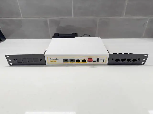 Alt view image 4 of 4 - Bartallama3D 1U Rackmount Kit for Firewalla Gold Pro (Black)