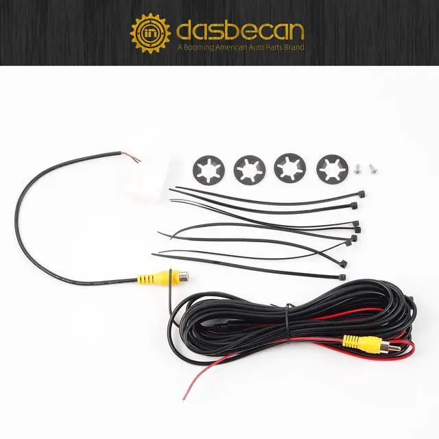 Alt view image 5 of 5 - Dasbecan Backup Camera Compatible with 2007-2018 Jeep Wrangler JK Spare Tire Mount Rear View Reverse Camera, Adjustable Bracket, Removable Guidelines with OEM Monitor Adapter Heavy-Duty Metal Housing