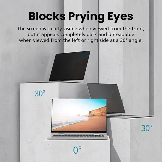 Alt view image 2 of 5 - Diacube Privacy Screen Protector for Samsung Galaxy Book 5 Pro 14" - Privacy Shield, Anti-Glare, Sratch & Smudge-Resistant Surface, Eye Protection, Anti-UV