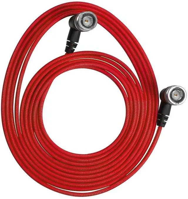 Main image of KONDOR BLUE ^^10' Ultra Thin 6G SDI Video Cable Right Angle BNC ^^ Flexible Low-Profile Design for Monitors, Cameras & Video Rigs ^^ Red