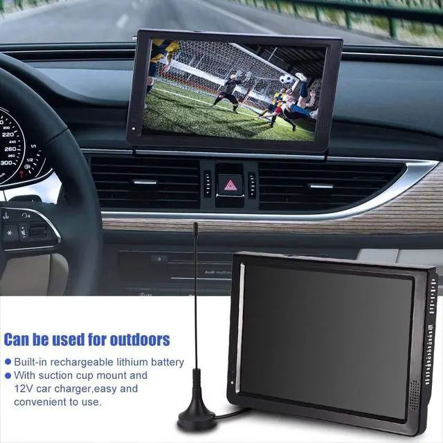 Alt view image 2 of 5 - Pomya 12 inch Digital Television ATSC Portable TV 1080P HD HDMI Video Player for Home Car (US)
