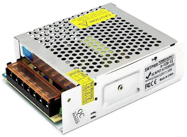 Main image of AC to DC Converter 12V 10A 120W SMPS 220V/110V to 12V Converter DC Power Supply Voltage Transformer for LED Car Devices and Camera Security Systems (DC-12V-120W)