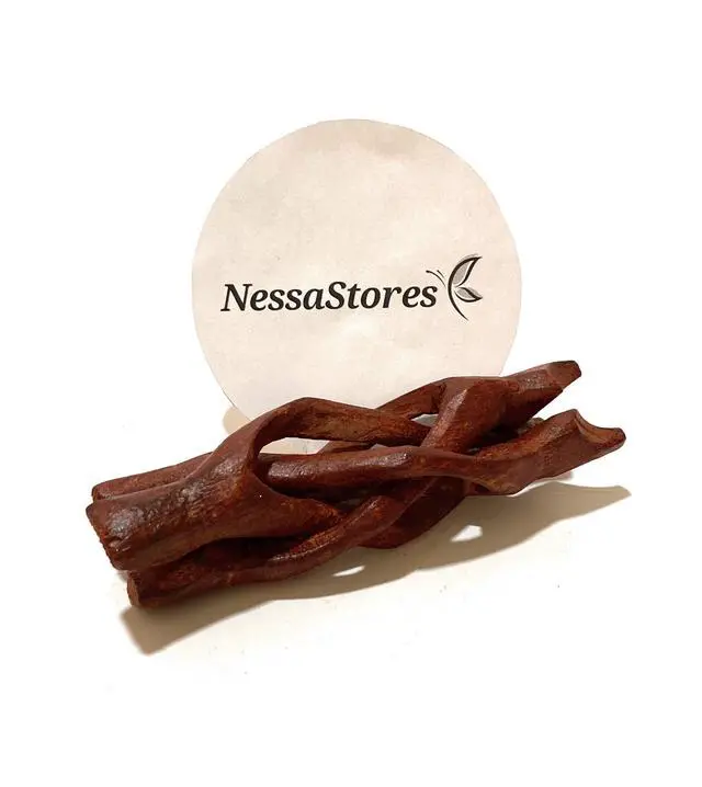Alt view image 3 of 3 - NessaStores - Carved Tripod Wood Stand Holder 4" #JC-045 (8 pcs)