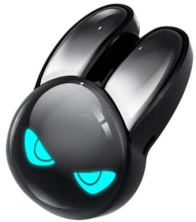 Main image of TzBBL Cute Bunny Wireless Mouse, Silent Click, Dual-Mode (2.4G + Bluetooth 5.0), Rechargeable LED Light Mouse, Ergonomic Portable Cordless Mouse for Laptop, PC, Mac, iPad, Office & Home, Black
