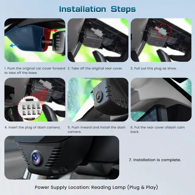 Alt view image 3 of 5 - Custom Fit 4K Front Dash Cam for Honda Accord 2023 2024 2025 Hybrid LX Sport EX Touring EX-L,OEM Look Dashcam for Accord, UHD 2160P Video, WiFi&APP, Loop Recording/G-Sensor, Plug&Play, 64GB Card
