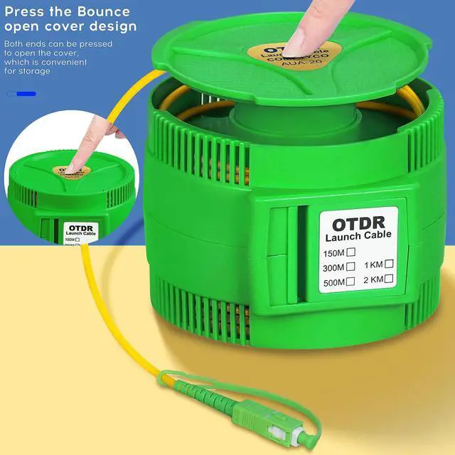 Alt view image 3 of 5 - SAIVXIAN OTDR Dead Zone Eliminator Fiber Optic Transmission Launch Cable Box SCAPC-SCAPC 1KM Singlemode Fiber Optic Testing Extension line Transmission Cable Ring Test Tools 1000m Test Tool