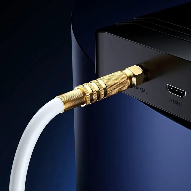 Alt view image 2 of 5 - Maximm RG6 Coaxial Cable, 150 Ft, White, Quad Shielded, Non-Oxygen Copper