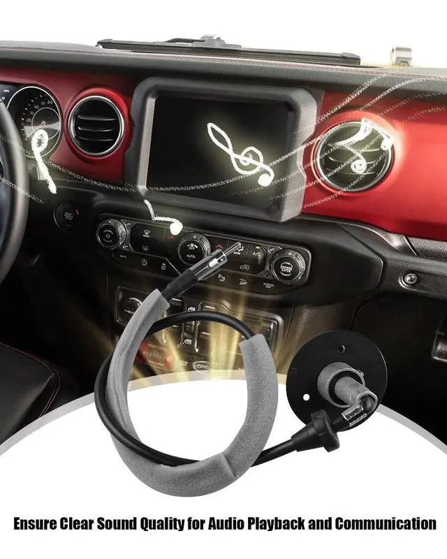 Alt view image 3 of 5 - AUGREX Antenna Base Cable and Bracket Fit for Jeep Wrangler 1997-2006, Replace 56038660AB Antenna Base Cable with Bracket