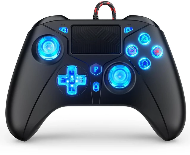 Main image of Compatible with PS5 Controller, Wired Controller for PlayStation 5/PS4/PC, Gaming Controllers, Gamepad with Dual Vibration 6-axis Gyroscope Support Turbo Macro Multi Touch Pad 3.5mm Audio Jack