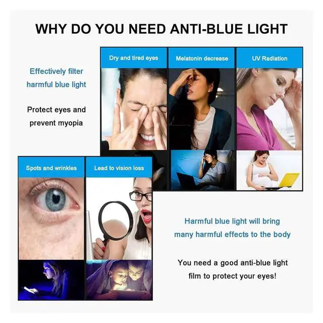 Alt view image 4 of 5 - LYLSMGS Blue Light Blocking Screen Protector Panel for 34 Inch 21:9 Widescreen Monitor, Hanging Anti Glare Filter for Eye Protection, Anti-Scratch Computer LED PC Monitor, Acrylic Material, 1 Pack