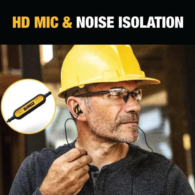 Alt view image 3 of 5 - DEWALT Heavy Duty Jobsite USB C Headphones for iPad/iPhone 17/16/15 Pro Max, Corded Type C Earphones USBC Ear Buds Wired w/Microphone Volume Control Module, Compatible w/MacBook Samsung S23 Ultr