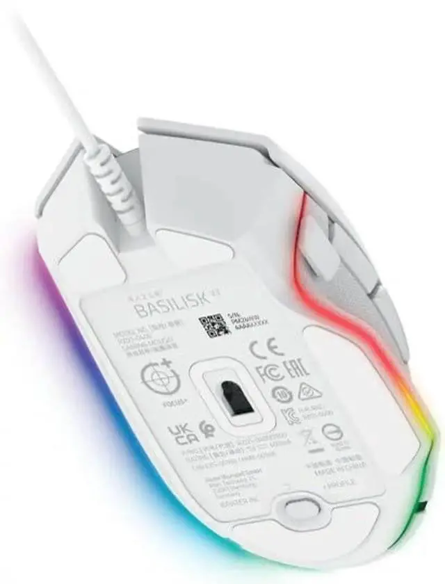 Alt view image 4 of 5 - Razer Basilisk V3 - Ergonomic Wired Gaming Mouse - White Edition