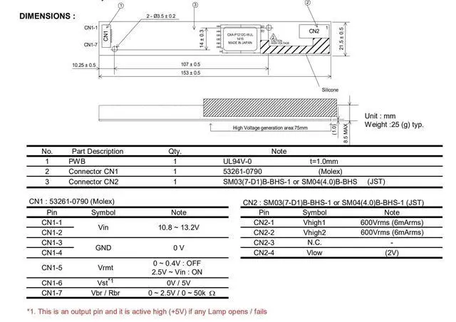 Alt view image 3 of 4 - TOSYUWIR Inverter Board CCFL Inverter Backlight Inverter CXA-P1212C-WJL