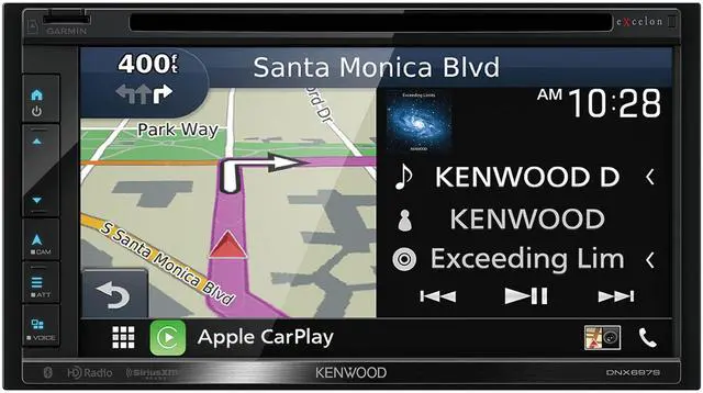 Alt view image 4 of 5 - Kenwood DNX697S 6.8" CD/DVD Garmin Navigation Touchscreen Receiver w/Apple CarPlay and Android Auto